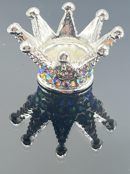 Crown (mental) : three different colors with aura rhinestone beads